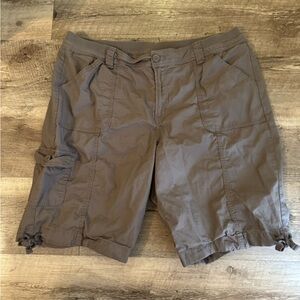 St. John's Bay Taupe Cargo Bermudas